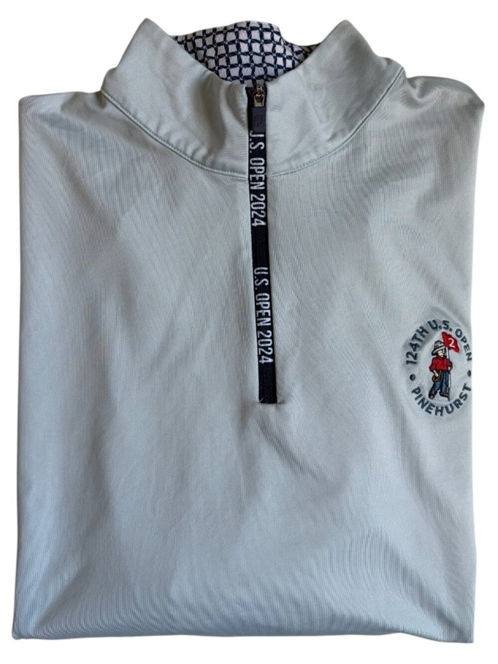 FJ FootJoy Womens 1/4 Zip 2024 U.S. Open Pinehurst Logo Golf Pullover (Grey) - M